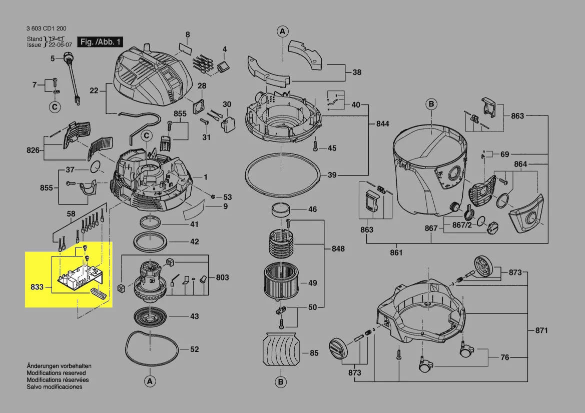 Platine réf. 1 619 PB0 820 Bosch